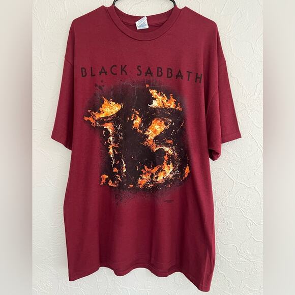 2013 BLACK SABBATH 13 FIRE TOUR CONCERT BAND SHIRT MENS SZ XL NEW DEADSTOCK - Picture 1 of 4